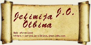 Jefimija Olbina vizit kartica